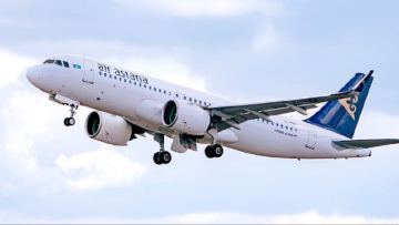 استاناعا ۇشقان Air Astana ۇشاعى الماتىعا قايتا قوندى