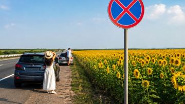 Елорда маңындағы күнбағыс алқабында суретке түскен жүргізушілерге айыппұл салынды