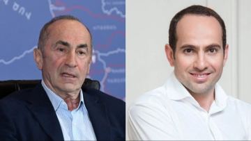 Armeniianyń eks-prezidenti Robert Kocharian men uly ustaldy