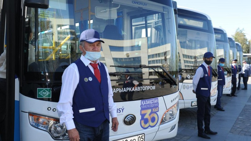 Taldyqorǵan. Qala kúninde sý jańa gazben júretin jańa avtobýstar paidalanýǵa berildi
