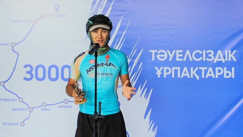 جەتٸسۋلىق ۆەلشاباندوز تەۋەلسٸزدٸكتٸڭ 30 جىلدىق مەرەيتويىنا وراي 3000 شاقىرىم جولدى جٷرٸپ ٶتتٸ