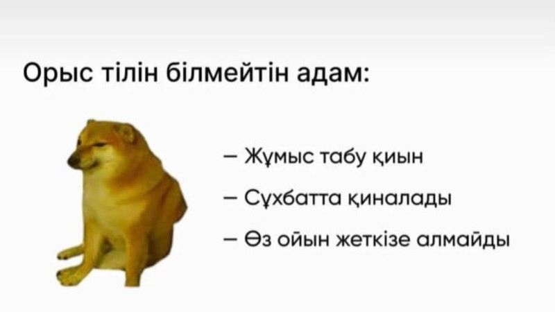 "Orys tilin bilmeitin adam óz oiyn jetkize almaidy". Taǵy bir kompaniia qazaq tilin kemsitken