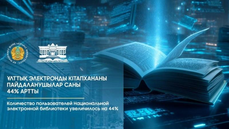 ۇلتتىق ەلەكتروندى كٸتاپحانانى پايدالانۋشىلار سانى 44% ارتتى