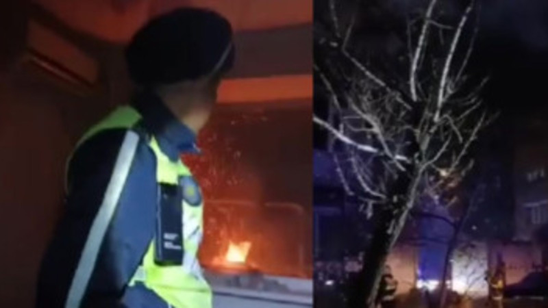 سەمەيدە جانىپ جاتقان پەتەردەن ادامدار سوڭعى سەتتە قۇتقارىلدى
