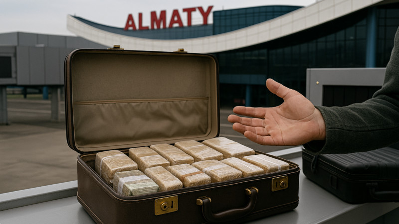 Almaty áýejaiy arqyly kontrabanda ótkizbek bolǵan sheteldik sottaldy