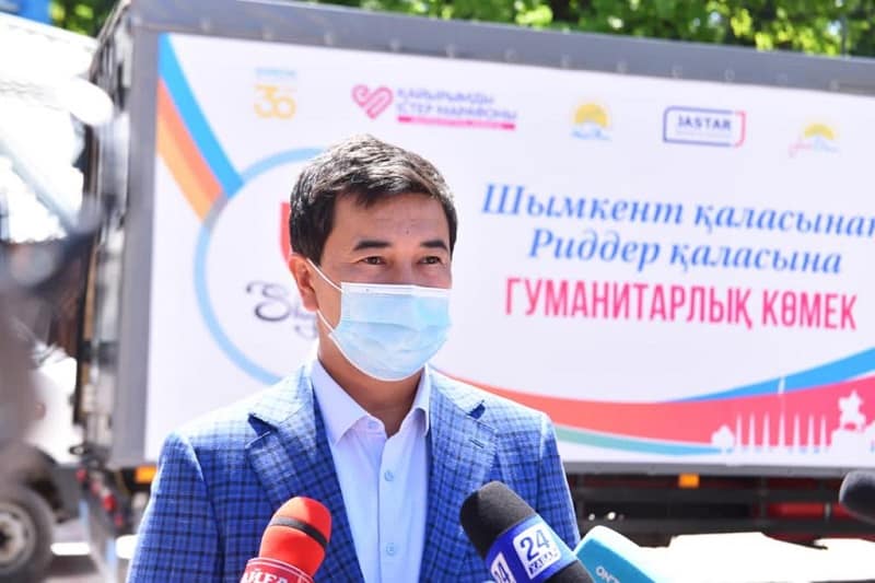 Shymkentten Ridderge gýmanitarlyq kómek tielgen 2 júk kóligi attandy