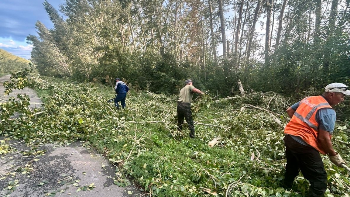 Sitýatsiia na Vostoke strany: shkvalnyi veter, groza, grad