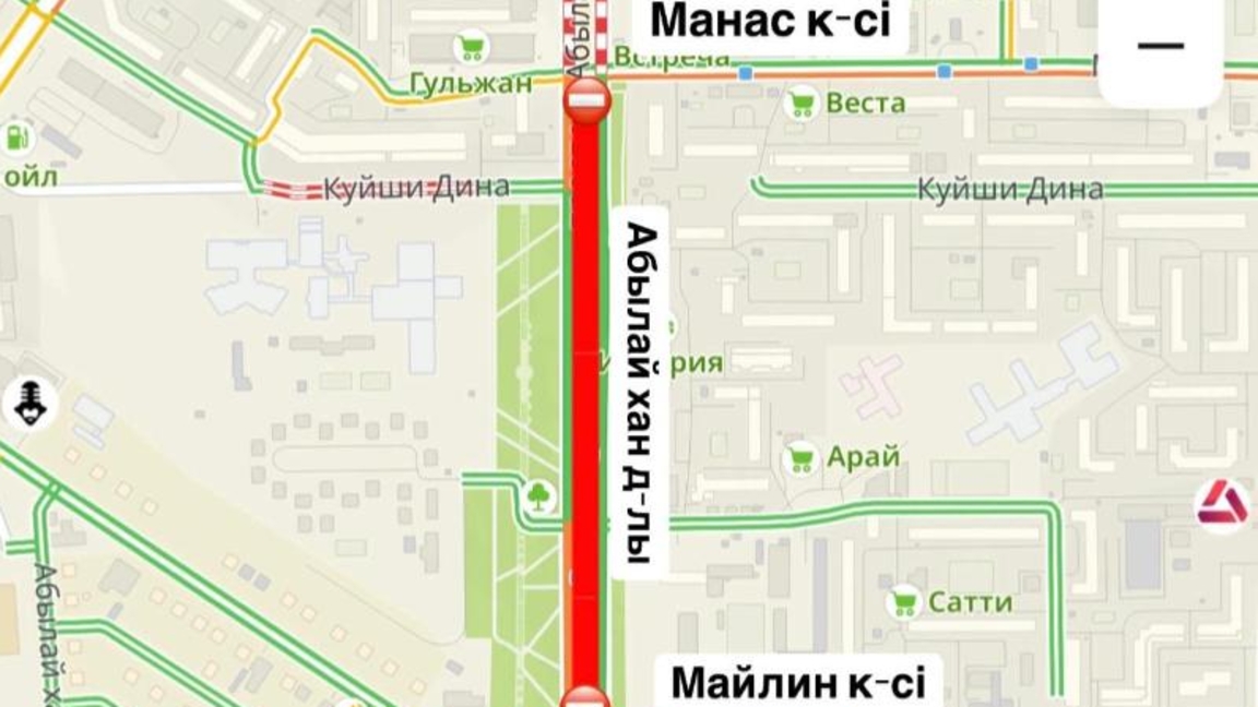 Astanada Abylai han dańǵylynyń ýchaskesi jóndeý jumysyna bailanysty jabylady