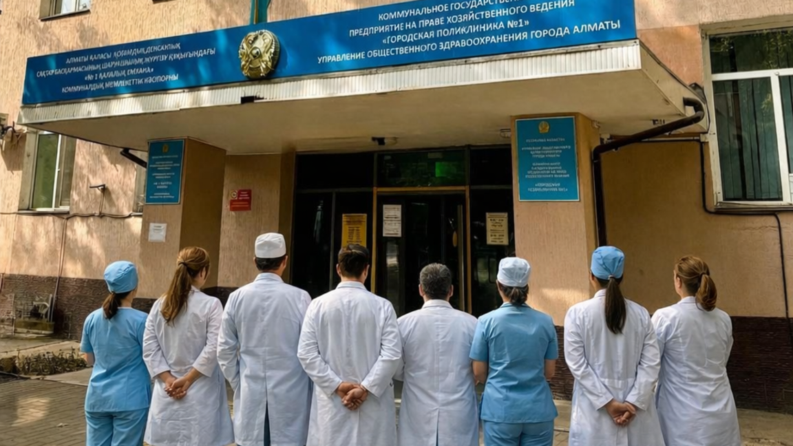 الماتىدا №1 ەمحانا قىزمەتكەرلەرٸ باسشىلىق تاراپىنان ەڭبەك قۇقىقتارى بۇزىلىپ جاتقانىن مەلٸمدەدٸ