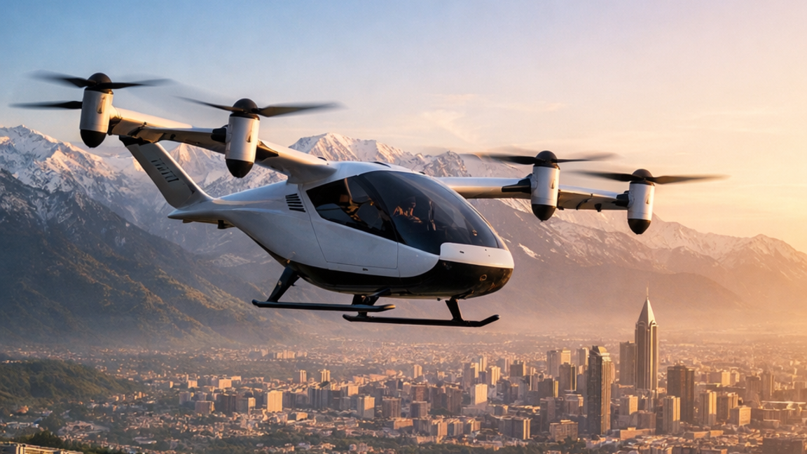 Alataý-Almaty baǵytyna 10 minýtta jetetin aerotaksi engiziledi