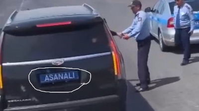 Артқы номеріне «ASANALI» деп жазып алған көлікке қатысты полиция түсініктеме берді (видео)