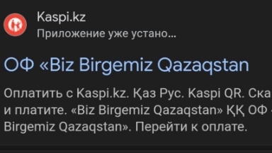 Kaspi өз қосымшасынан "Biz Birgemiz Qazaqstan" қорын шығарып тастады