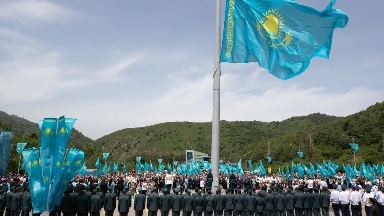 Алматыда мемлекеттік Туды көтеру рәсімі өтті