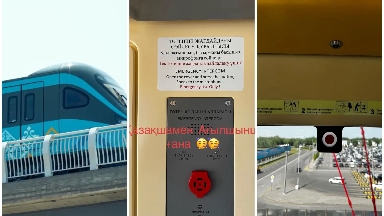 "Orys tili joq". LRT vagondaryndaǵy jazý tek qazaq jáne aǵylshyn tilinde bolmaq