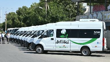 Түркістан: Жетісайда заманауи қоғамдық көліктердің саны артты