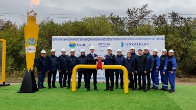 Мемлекет басшысы телекөпір арқылы Қосшы қаласын табиғи газға қосу рәсіміне қатысты