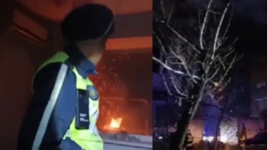 Семейде жанып жатқан пәтерден адамдар соңғы сәтте құтқарылды