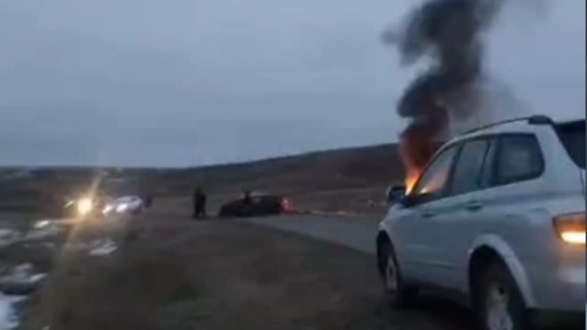 Қарағандыда ақша тиеген көлік өртеніп, жүргізуші көз жұмды