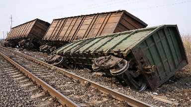 جامبىل وبلىسىندا جۇك ۆاگوندارى سوقتىعىسىپ، رەلستەن شىقتى