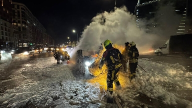 Астанада жеңіл көлік түгі қалмай жанып кеткен