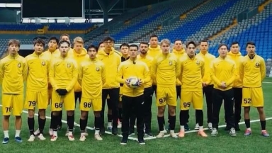 «Жеңіс» футбол клубы Конституция жобасын қолдауға арналған эстафета бастап, оны «Қайсар» командасына жолдады