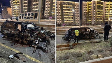 Түнгі автожарысқа Алматының полиция басшыларының қызметтік көлігі қатысқан ба?